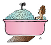 Cartoon: Bath (small) by Alexei Talimonov tagged bath