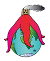 Cartoon: Earth and nuclear (small) by Alexei Talimonov tagged earth nuclear japan fukushima