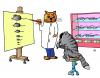 Cartoon: Eye Doctor (small) by Alexei Talimonov tagged eye,doctor,pets,cat,mouse