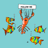 Cartoon: Follow me! (small) by Alexei Talimonov tagged lobster,fishes