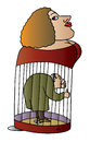 Cartoon: Man in cage (small) by Alexei Talimonov tagged man,cage,woman