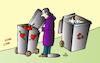 Cartoon: Rubbish and man (small) by Alexei Talimonov tagged love