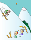 Cartoon: Skiing (small) by Alexei Talimonov tagged skiing