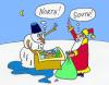 Cartoon: Snowman and Santa (small) by Alexei Talimonov tagged xmas santa claus
