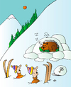 Cartoon: Winter (small) by Alexei Talimonov tagged winter,snow,bear