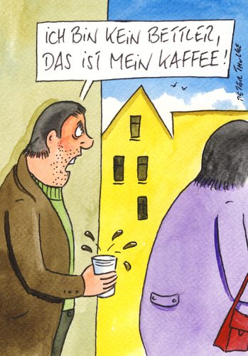 Cartoon: bettler (medium) by Peter Thulke tagged betteln,betteln