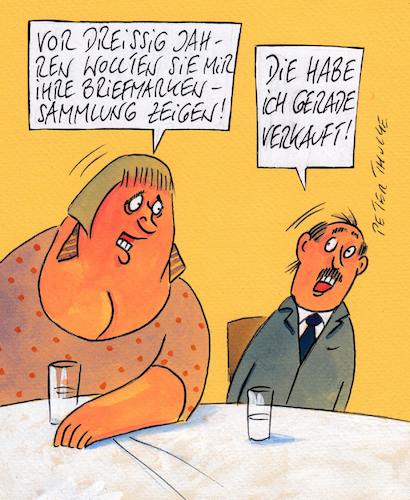Cartoon: briefmarken (medium) by Peter Thulke tagged begehren,begehren