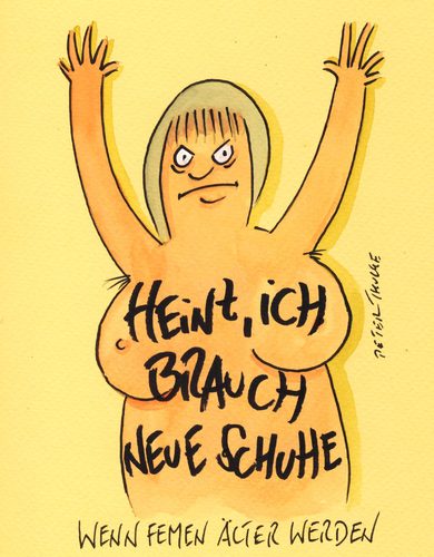 Cartoon: femen (medium) by Peter Thulke tagged femen,nacktprotest,femen,nacktprotest
