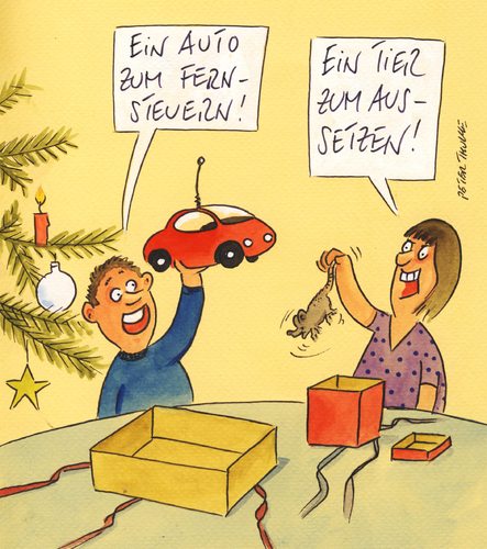 Cartoon: geschenke (medium) by Peter Thulke tagged weihnachten,weihnachten