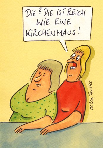 Cartoon: kirche (medium) by Peter Thulke tagged kirche,geld,kirche,geld