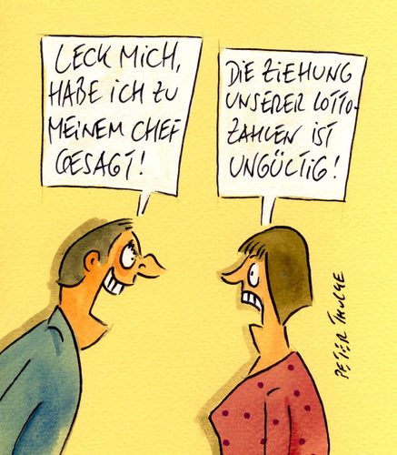 Cartoon: lottozahlen (medium) by Peter Thulke tagged lotto,lottozahlen