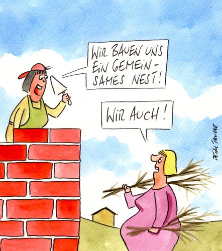 Cartoon: nest (medium) by Peter Thulke tagged haus,bauen,haus,bauen