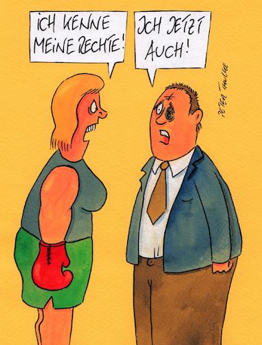 Cartoon: rechte (medium) by Peter Thulke tagged ehe,boxen,rechte,ehe,boxen,rechte