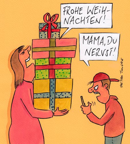 Cartoon: weihnachtsgeschenke (medium) by Peter Thulke tagged weihnachten,weihnachten