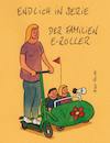 Cartoon: familien e roller (small) by Peter Thulke tagged roller