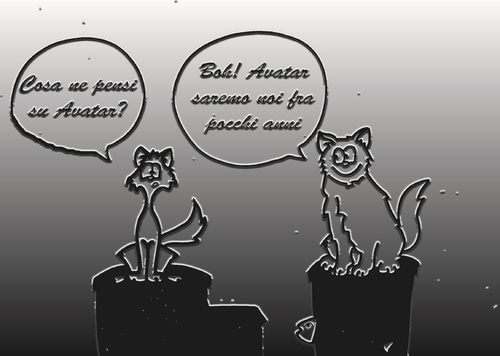 Cartoon: AVATAR? (medium) by apestososa tagged avatar,cats,gatos