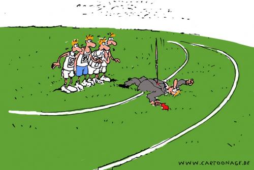 Cartoon: Speerwurf (medium) by cartoonage tagged sport,