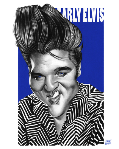 Cartoon: Elvis (medium) by achille tagged elvis,presley