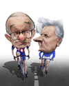 Cartoon: Greenspan e Trichet (small) by achille tagged greenspan,trichet