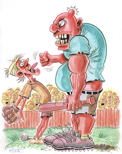 Cartoon: Bully (medium) by Cartoons and Illustrations by Jim McDermott tagged kids,baseball,sports,school