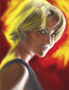 Cartoon: Nicki Aycox (small) by Cartoons and Illustrations by Jim McDermott tagged movies,horror,actor,woman