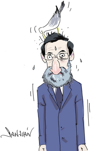 Cartoon: Mariano Rajoy (medium) by sanjuan tagged rajoy,pp