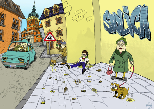 Cartoon: Dog Poop (medium) by sebtahu4 tagged poland,dirty,poop,dog,street,warsaw