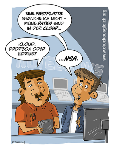 Cartoon: Cloud (medium) by tobra tagged cloud,nsa,spionage,daten,vorratsspeicherung