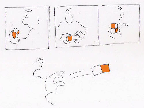 Cartoon: wasted time (medium) by Rainer Tavenrath tagged cube,magic,time