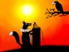 Cartoon: crow and fox (small) by ugur demir tagged mm