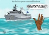 Cartoon: At the external European borders (small) by jean gouders cartoons tagged refugees boats mediterranean drowning