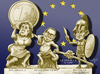 Cartoon: European mythical figures (small) by jean gouders cartoons tagged euro,crisis,merkel,sarkozy,berlusconi,eu