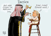 Cartoon: Tactics (small) by jean gouders cartoons tagged trump,presents,gulf,plane