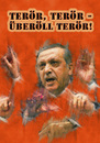 Cartoon: Paranoia in Ankara (small) by Alf Miron tagged erdogan,recep,türkei,hdp,verhaftungswelle,gefängnis,verhaftung,terror,terrorist,gülem,kurden,entlassungen,pressefreiheit,todesstrafe,demonstrationsverbot,türkischer,nationalismus,präsident,diktatur