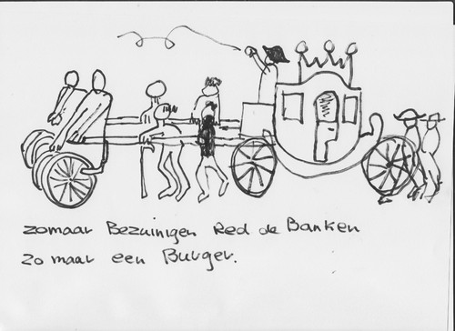 Cartoon: besparen ....... in nederland (medium) by cornagel tagged poppekast,prinsjesdag,nederland