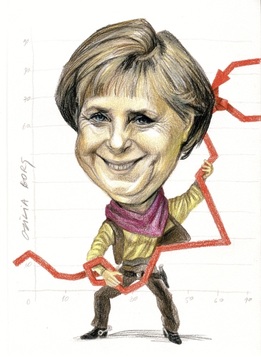 Cartoon: Angela Merkel (medium) by Otilia Bors tagged merkel,angela