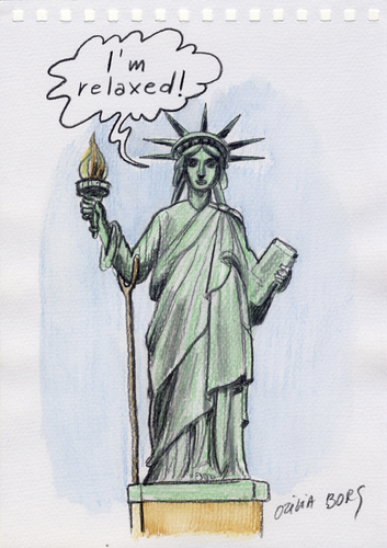 Cartoon: Liberty (medium) by Otilia Bors tagged otilia,bors