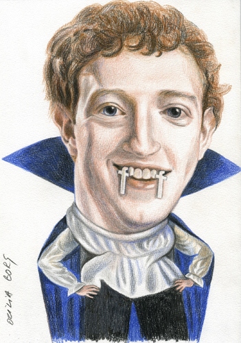 Cartoon: Mark Zuckerberg (medium) by Otilia Bors tagged zuckerbook