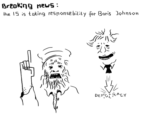 Cartoon: Boris is (medium) by Bonville tagged boris,johnson,hair,foreign,minister,is,islamic,state