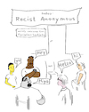Cartoon: racist anonymous (small) by Bonville tagged racist,sadist,facist,everyone