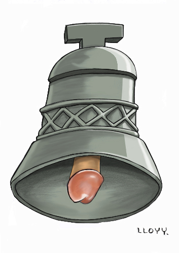 Cartoon: El Badajo (medium) by lloyy tagged bell,absurdo,humor