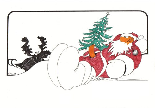 Cartoon: weihnachtsmann (medium) by ruditoons tagged rudi