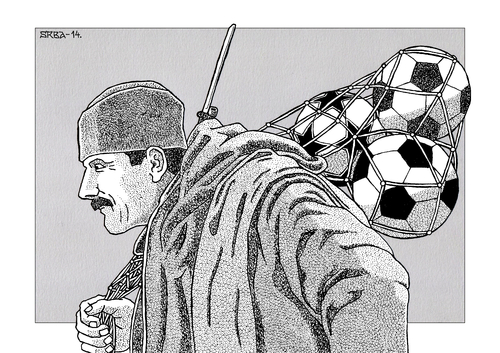 Cartoon: Armistice Day (medium) by srba tagged war,peace,ww1,football,armistice,serbia