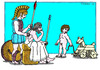 Cartoon: Achilles and Odysseus (small) by srba tagged greek mythology trojan horse war