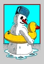 Cartoon: Happy Snowman (small) by srba tagged climate warming snowman