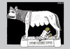 Cartoon: Homo Homini Lupus (small) by srba tagged romulus and remus capitoline wolf