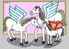 Cartoon: Pegasus Family (small) by srba tagged pegasus,butterfly