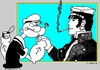 Cartoon: Two Sailors (small) by srba tagged popeye,corto,armwrestling,comics