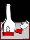 Cartoon: Whiskey in the Jar (small) by srba tagged drinking love loneliness