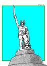 Cartoon: Winer (small) by srba tagged world cup football monument hermann arminius